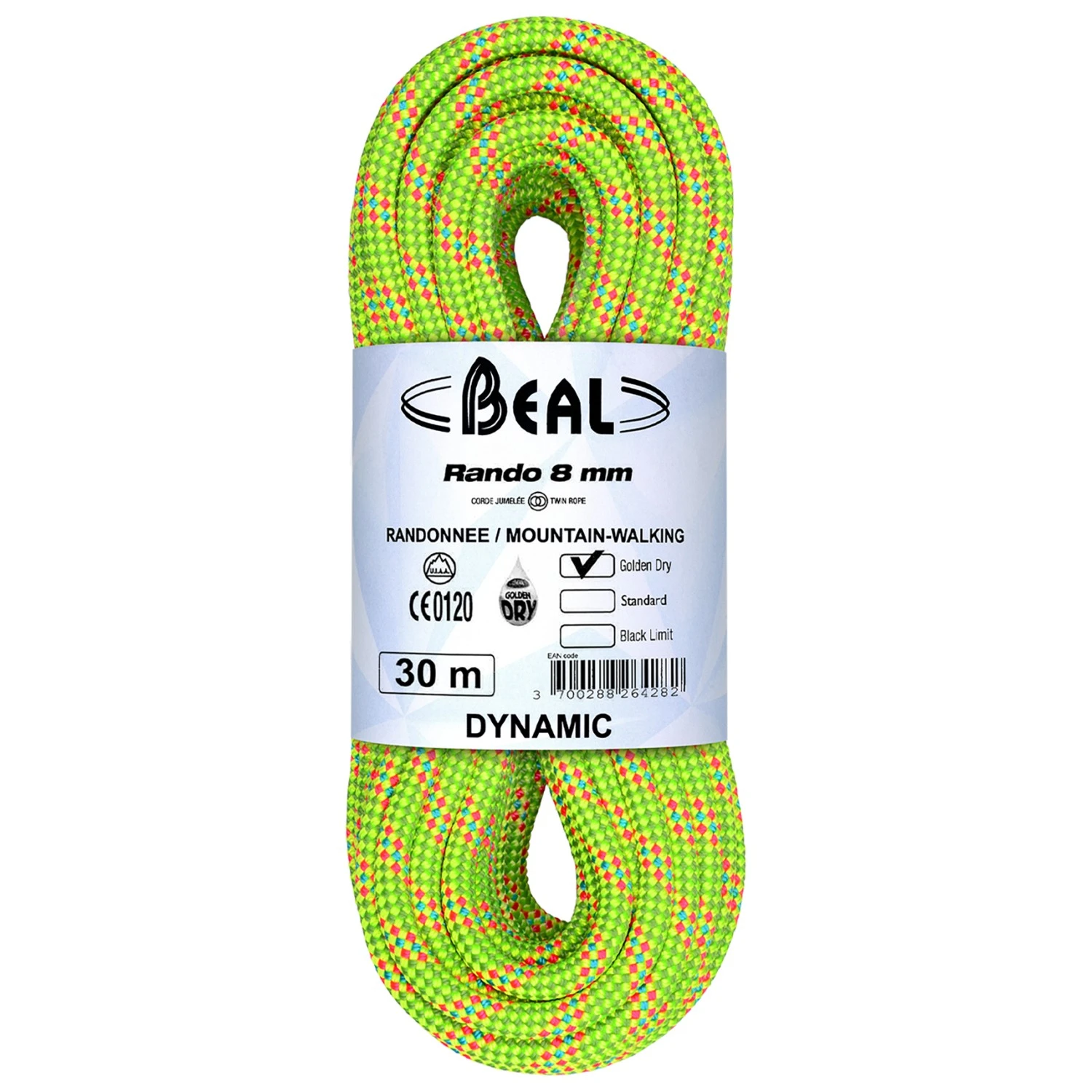 Beal - Rando Golden Dry 8 Mm - Corde Jumelée 1 Beal - Rando Golden Dry 8 Mm - Corde Jumelée